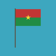 Burkina Faso flag icon in flat design