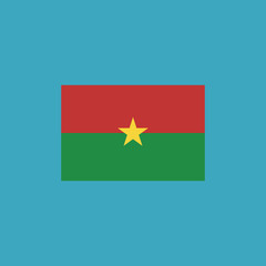 Burkina Faso flag icon in flat design