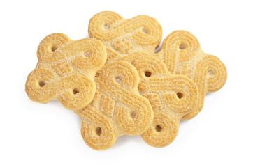 Sweet cookies on white