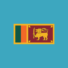Sri Lanka flag icon in flat design