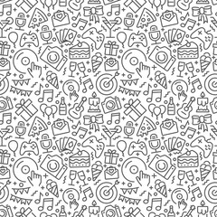 Party and birthday seamless pattern. Vector eps8