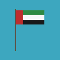 United Arab Emirates flag icon in flat design