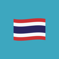 Thailand flag icon in flat design