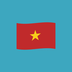 Vietnam flag icon in flat design