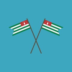 Abkhazia flag icon in flat design