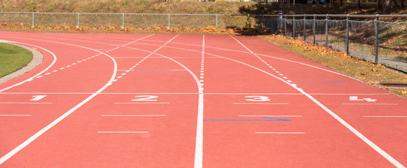Obraz premium Running. Athletics. Stadium. Lines. Sport