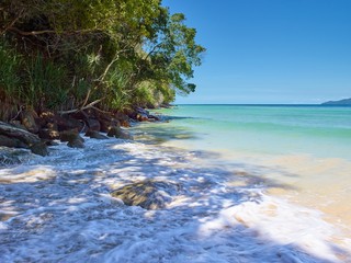 Mamutik Island beach without any person