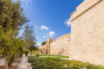 Mdina, Malta. Scenic view of the fortress