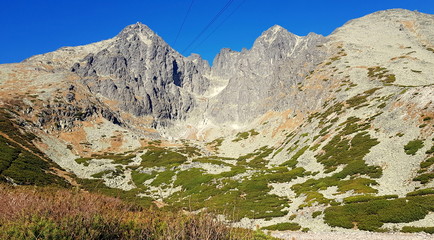Dolina Łomnicka oraz Łomnicki szczyt na Słowacji w Wysokich Tatrach