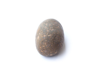 Pebbles stone, heap of stones isolated on white background, sea pebble