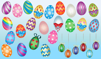 Set of decorative easter eggs