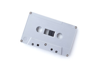 vintage cassette tape isolated on white background