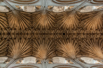 Old Geometrical Stone ceiling in the English Chapel 