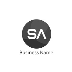 Initial Letter SA Logo template design