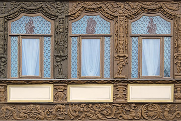 Goslar - Renaissanceerker mit reichen Fachwerkschitzereien, Deutschland