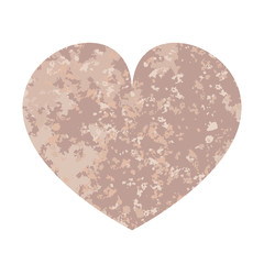 Pink and gray heart.