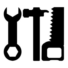 Set of icons of building tools. Vector illustration