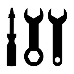 Set of icons of building tools. Vector illustration
