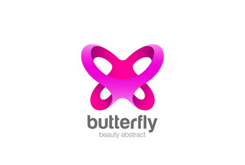 Butterfly Logo abstract design vector for Beauty Cosmetics Brand