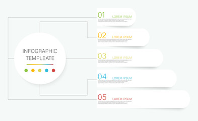 Banner with info graphic template for web design. Black abstract design. Modern timeline design template. 