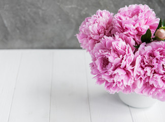 Pink peony flowers