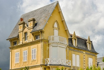 Arquitectura tradicional francesa, Arromanches, Normandía, Francia