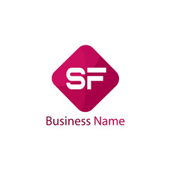 Initial Letter SF Logo template design