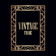 Art Deco border frame