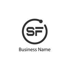 Initial Letter SF Logo template design
