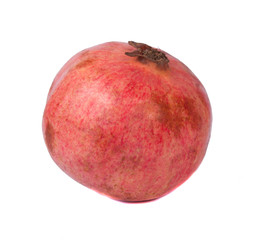 red pomegranate isolated on the white
