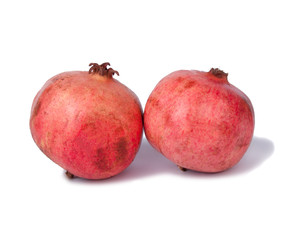 red pomegranate isolated on the white