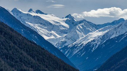 glacier in stubai valley, stubaital