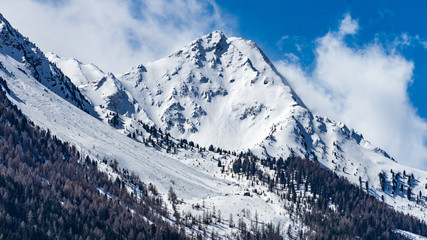 mountains in winter