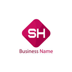 Initial Letter SH Logo template design