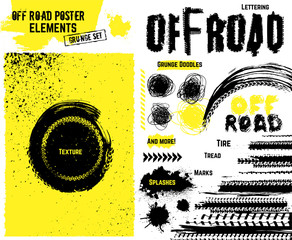 Off-road poster elements - obrazy, fototapety, plakaty