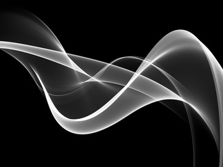 Abstract Black And White Wave Design