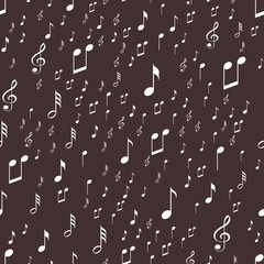 Music Notes Seamless Vector Pattern