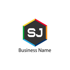 Initial Letter SJ Logo template design