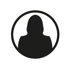 Female User Icon Eps Vector, App avatar Icon, Woman Avatar Vector
