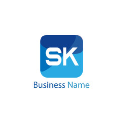 Initial Letter SK Logo template design