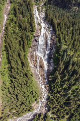 waterfall in forest, grawa waterfal