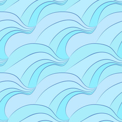 Abstract geometric seamless pattern. Wavy lines. Vector illustration.