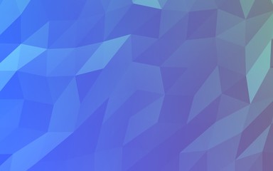 Abstract triangle geometrical blue background. Geometric origami style with gradient. 3D illustration