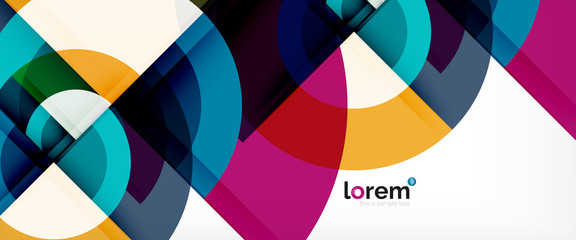 Obraz premium Okręgu abstrakcjonistyczny tło, geometryczny nowożytnego projekta szablon