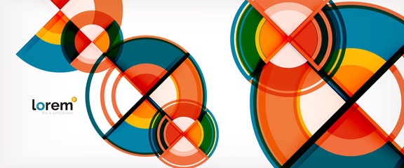 Obraz premium Vector abstract colorful circles background