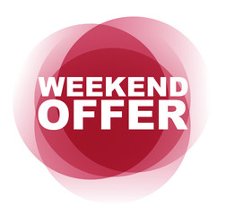 red vector banner weekend offer