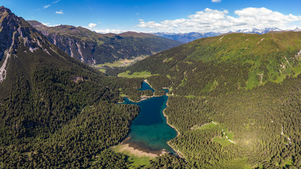 lake in the mountains, obernberger see, tirol, austria