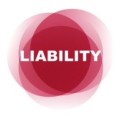 red vector banner liability
