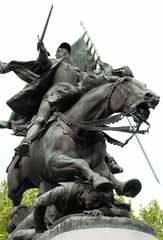Ville de Chinon, statue de Jeanne d'Arc, département d'Indre-et-Loire, France