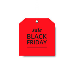 Label black friday orange holiday design sale